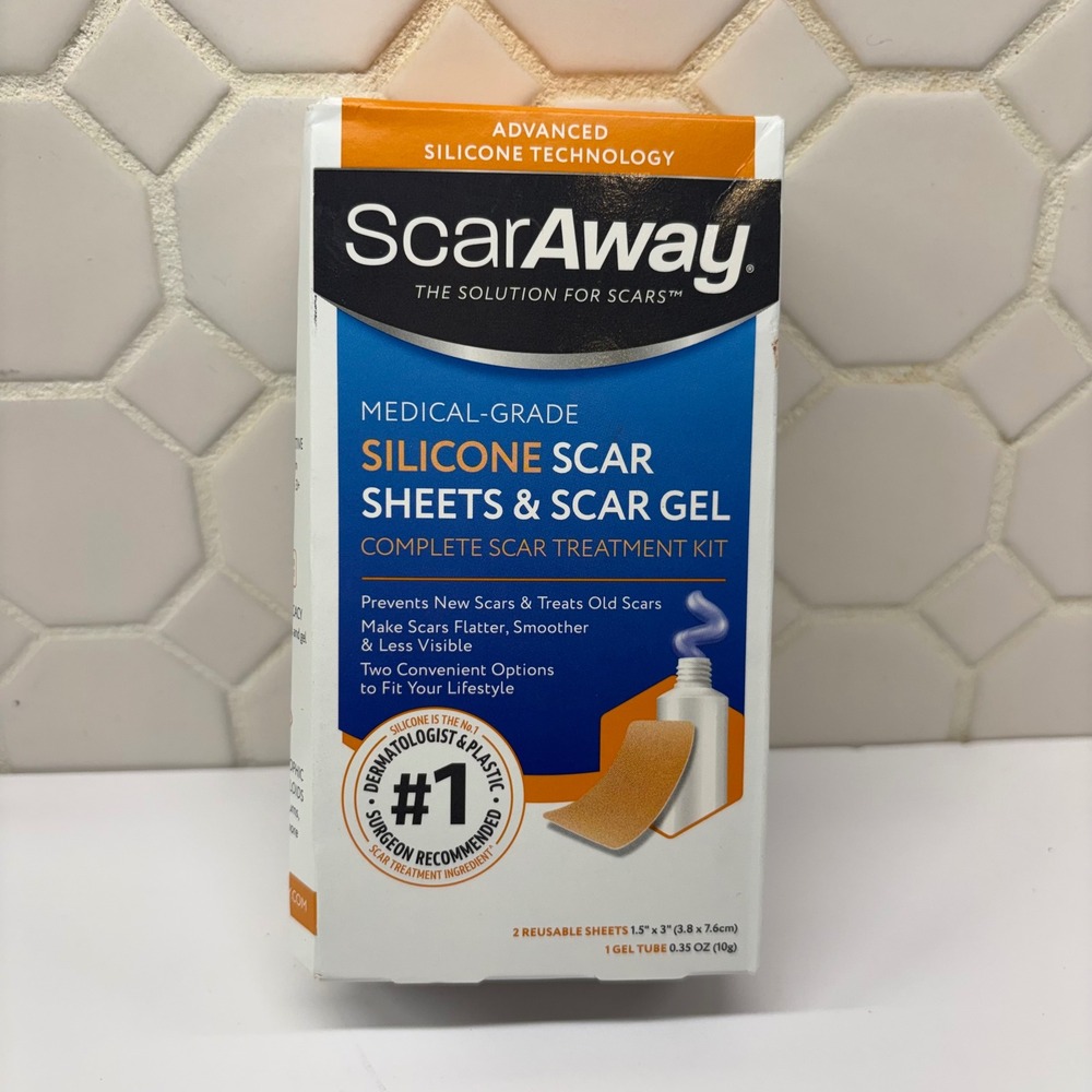 ScarAway Silicone Scar Sheets & Gel Kit Unisex 0.35oz Blue Medical Grade
